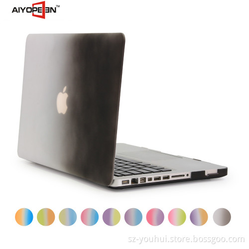 Hot sales High Quality white and black gradient Waterproof rainbow Colorful hard PC Case For Macbook Pro13.3/ 15.4 inch
